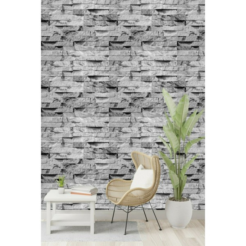BienHome 5301 Taş Desen Gri Duvar Kağıdı 5,30 M² Duvar Kağıdı Fiyatı