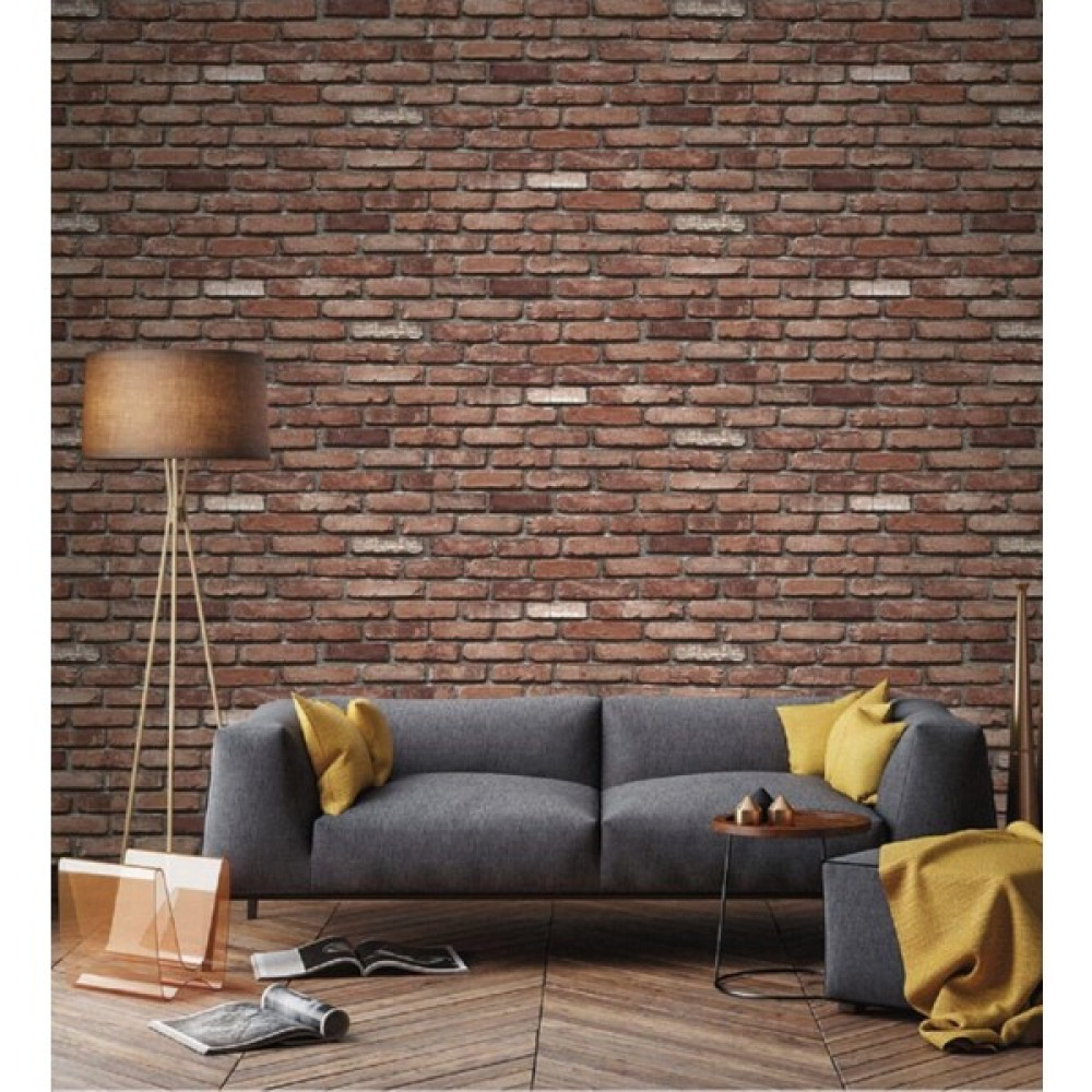 BienHome 5332 Açık Kiremit Taş Tuğla Desen Kağıdı 5,30 M² Duvar Kağıdı Fiyatı