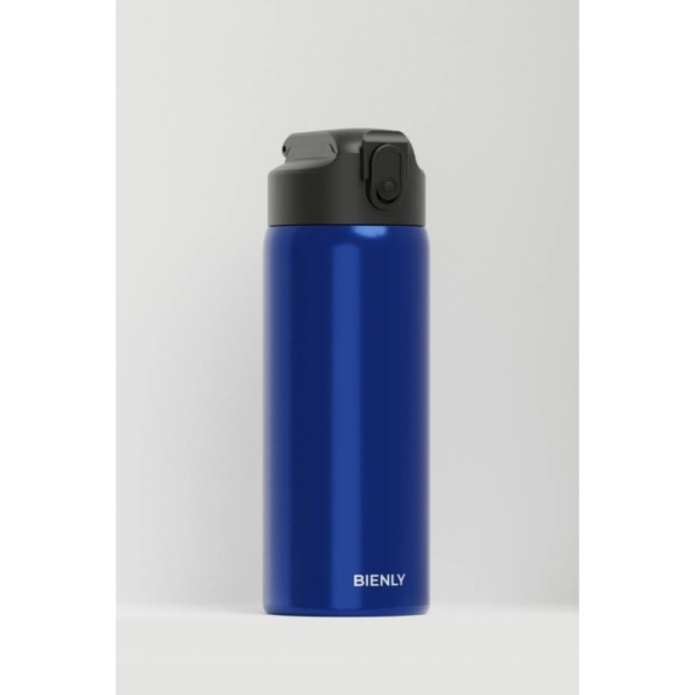 Bienly Zenflow Matara ve Suluk 600 ml 304 Paslanmaz Çelik Sızdırmaz Otomtatik Pipetli Silikon Ağızlıklı Kapak - Açık Lacivert Suluk Fiyatı