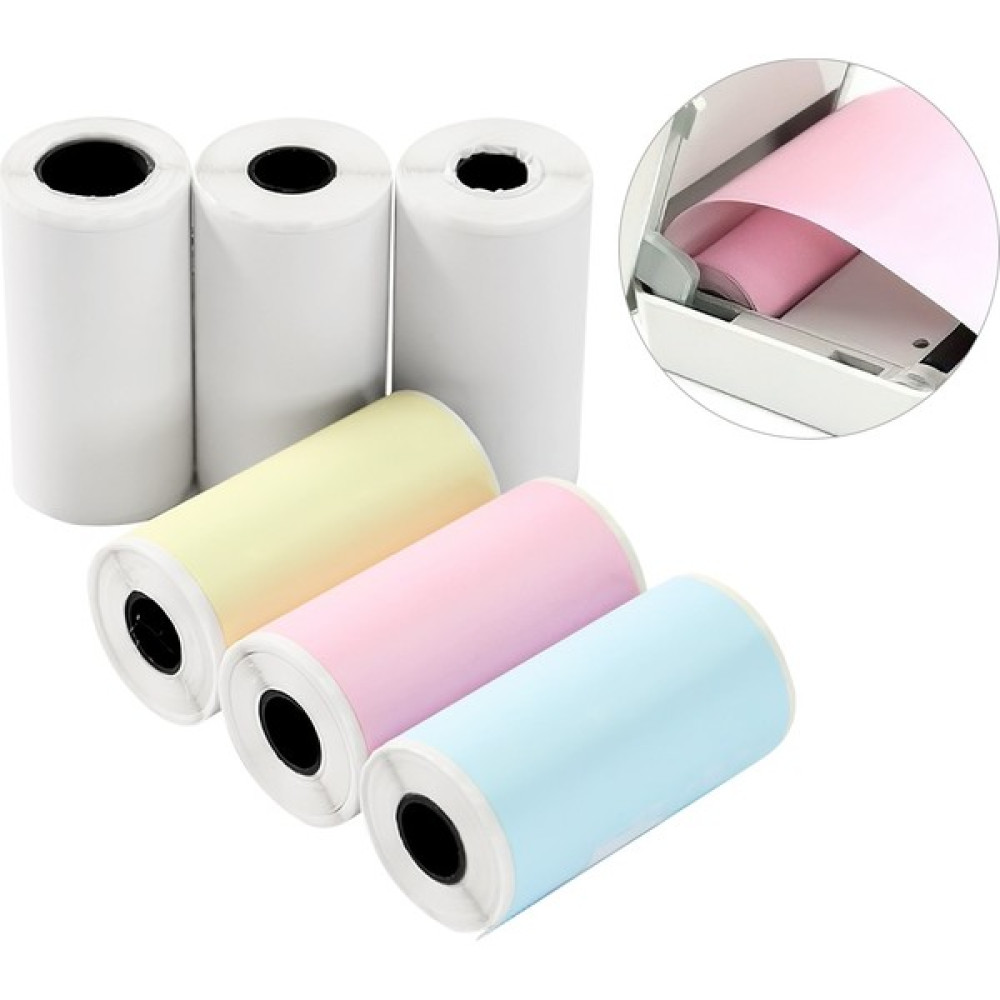 Bifeng Shop 6 Rollslot Termal Kağıt Etiket Kağıdı Etiket Kağıdı 57*30MM Termal Baskı Kamera Için Su Geçirmez Çizilmeye Dayanıklı Yağa Dayanıklı Kağ... Ofis Malzemeleri Fiyatı