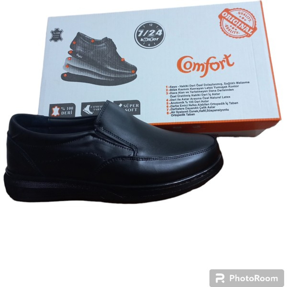 Bifond Shoes Hakiki Deri Ortopedik Baba Ayakkabısı Erkek Günlük Ayakkabıları Fiyatı