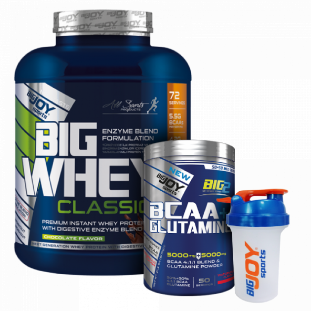 Big Joy Big Whey Classic Whey Protein 2376 Gr - Big2 Bcaa+Glutamine 600 Gr +Hedıyeler Protein Tozları Fiyatı