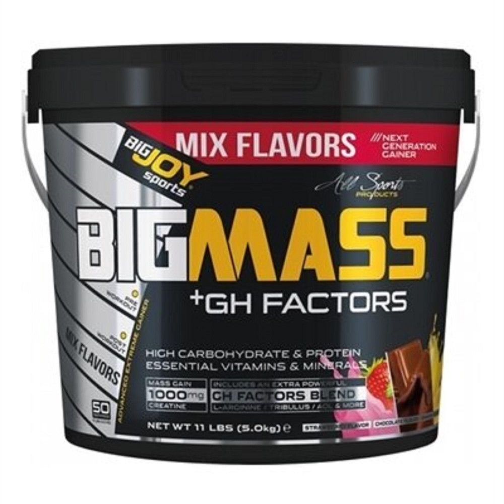 Big Joy Bigjoy Bigmass Gh Factors Karbonhidrat Tozu (Gainer) - Çikolata,Çilek,Muz - 5Kg Protein Tozları Fiyatı