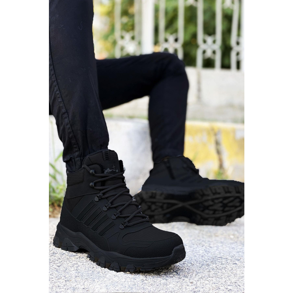 BIG KING Siyah Çizgili Kauçuk Unisex Trekking Bot 40 Beden Kadın Botları Fiyatı