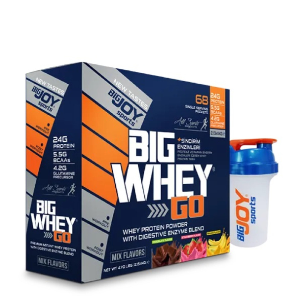 Big Whey Go Whey Protein Tozu Tekli Sachet 68 Servis 68 Sase Cikolata Cilek Muz Mix Protein Tozları Fiyatı
