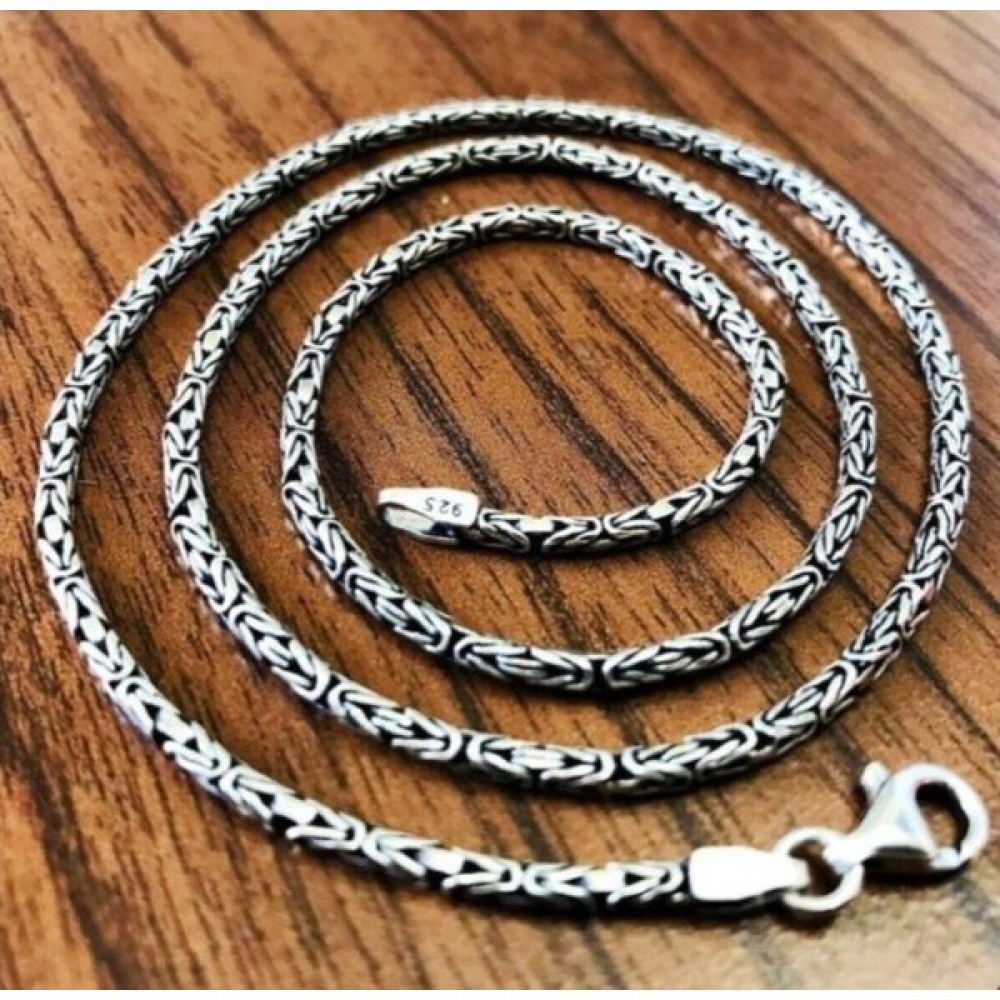Bigakan Erkek Kral Zincir Gümüş Boyun Zinciri Kolye 4.5 mm Gümüş Kolye Fiyatı