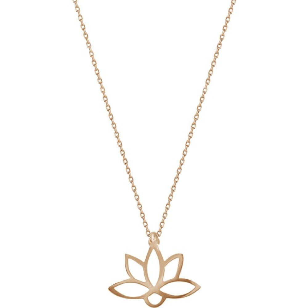 Bigakan Lotus Çiçeği Minik Lotus Kolyesi 925 Ayar Gümüş (Rose Kaplama ile Güçlendirilmiştir) Gümüş Kolye Fiyatı