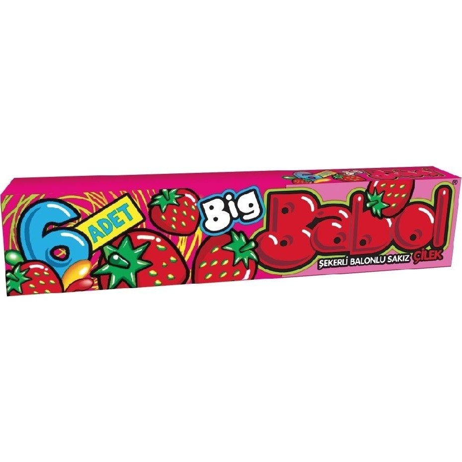 Bigbabol Sakız 25 Gr X 18'li Paket Çilek Aromalı Şekerli Balonlu Diğer Fiyatı