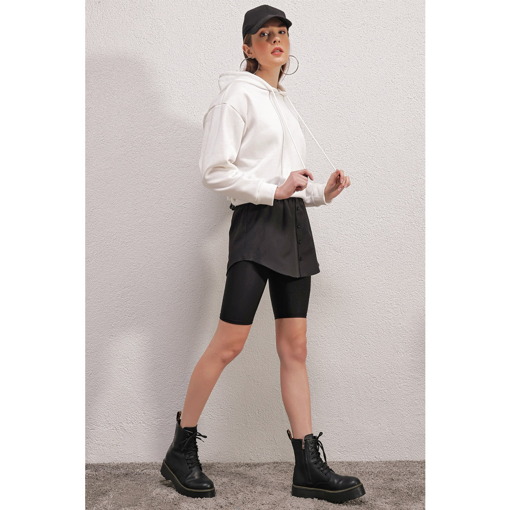 Bigdart 1888 Sweatshirt Kazak Altı Gömlek Etek - Siyah 38 Beden Etek Fiyatı