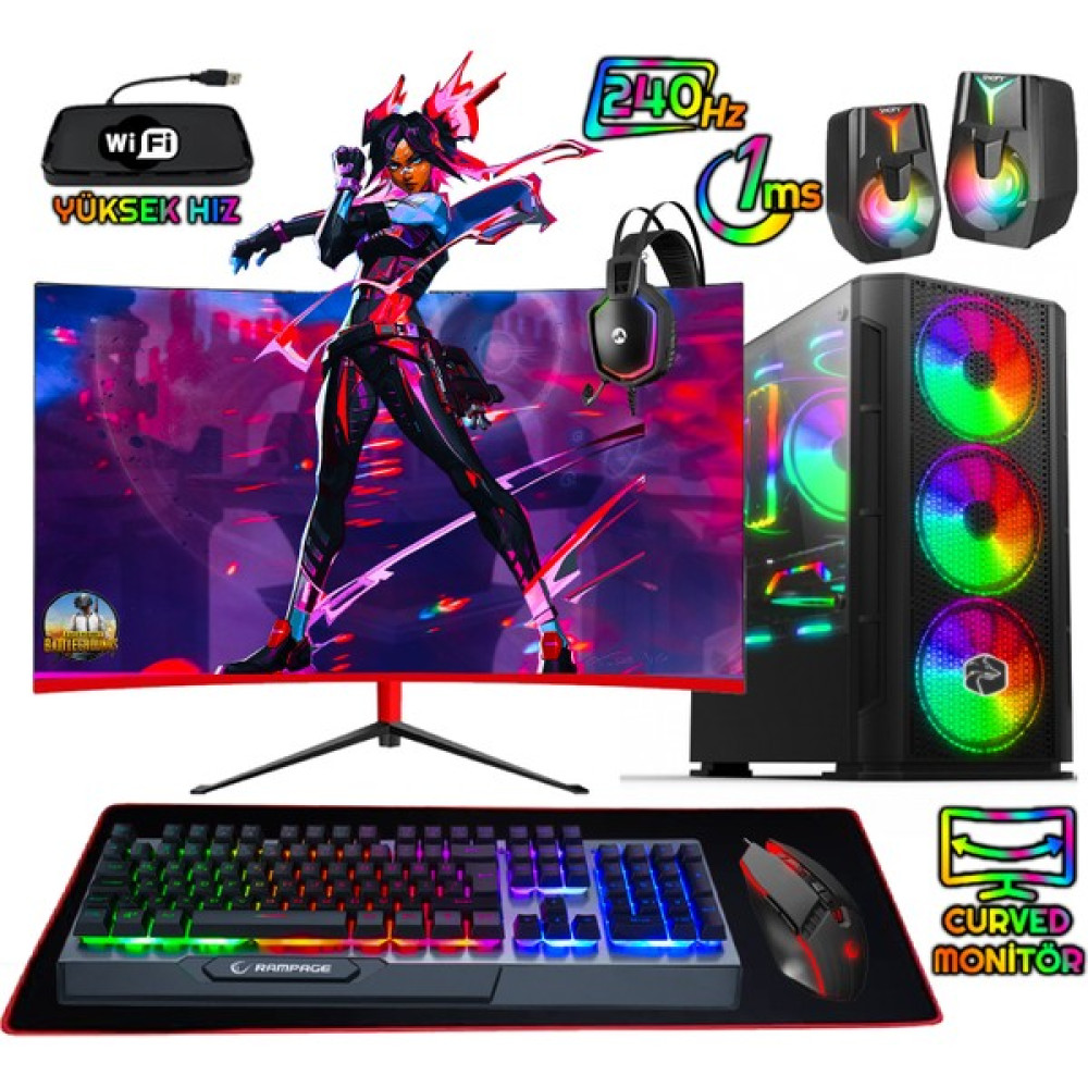 Biggamex BGX33 Ryzen 5 3600 32GB 512GB M.2 Ssd+3tb RTX3050 27" 240hz Oyuncu Masaüstü Bilgisayarı - FreeDos - İşletim Sistemi Yok Masaüstü Bilgisayar Fiyatı