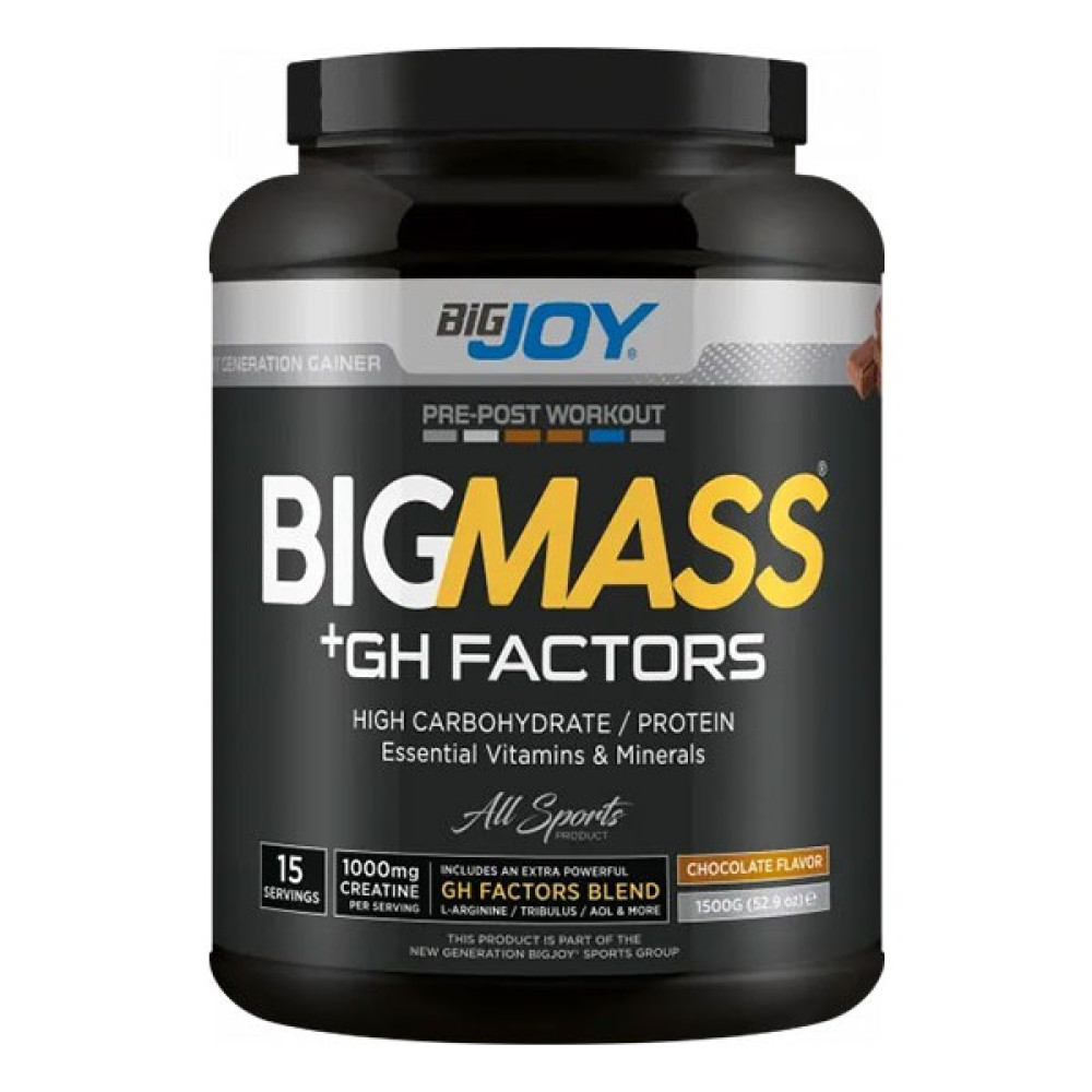 Bigjoy Bigmass Gh Factors Karbonhidrat Tozu 1500 gr - Çikolata Aromalı Sporcu Besinleri Fiyatı