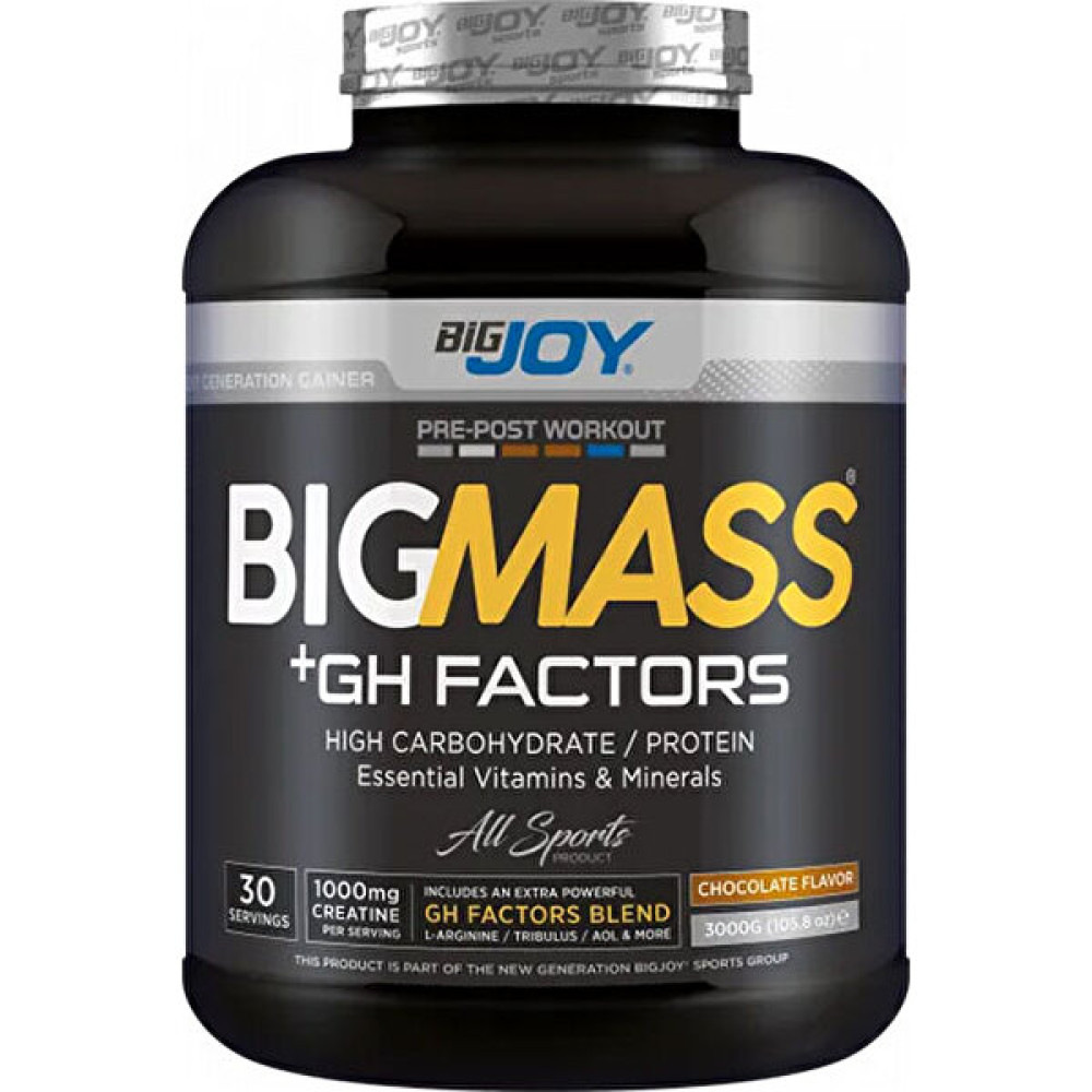 Bigjoy Bigmass Gh Factors Karbonhidrat Tozu 3000GR -Çikolata Aromalı Protein Tozları Fiyatı