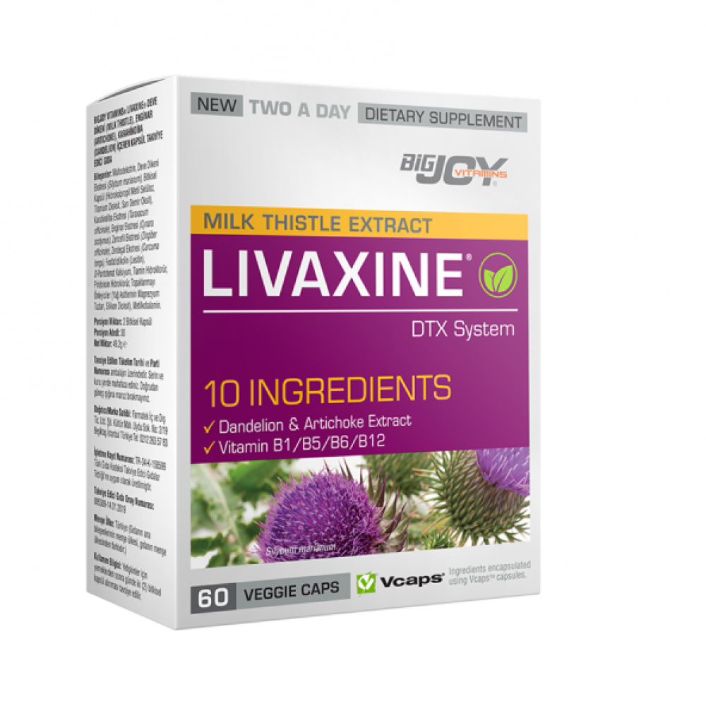 Bigjoy Milk Thistle Extract Livaxine 60 Bitkisel Kapsul Kişisel Bakım Gereçleri Fiyatı
