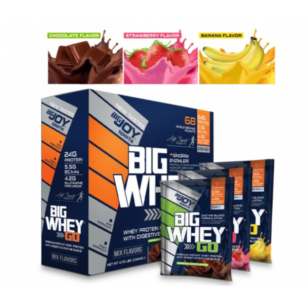 Bigjoy Sports Bigwheygo Mix (3 Aroma) Whey Protein Tozu 68 Sase Protein Tozları Fiyatı