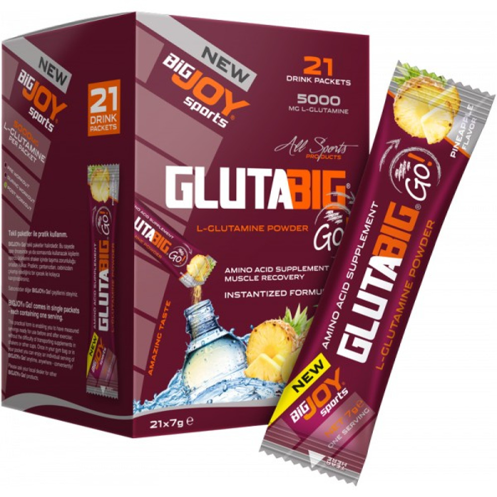 Bigjoy Sports Glutabig L-Glutamin Amino Asit Ananas Aroma Tekli Sachet Amino Asit Fiyatı