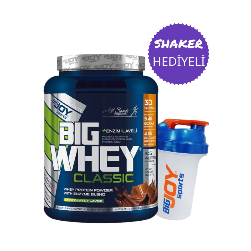 Bigjoy Sports Whey Protein Big Whey Classic Protein Tozu Çikolatalı 1020g 30 Servis Wıth Enzım Blend Protein Tozları Fiyatı