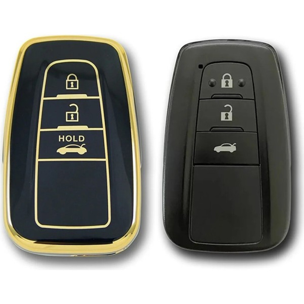 BigKey Toyota Corolla Smart 3btn Siyah Araba Anahtarı Slikon Kılıf Kumanda Kabı Kılıfı Oto Anahtarlık Anahtarlık Fiyatı