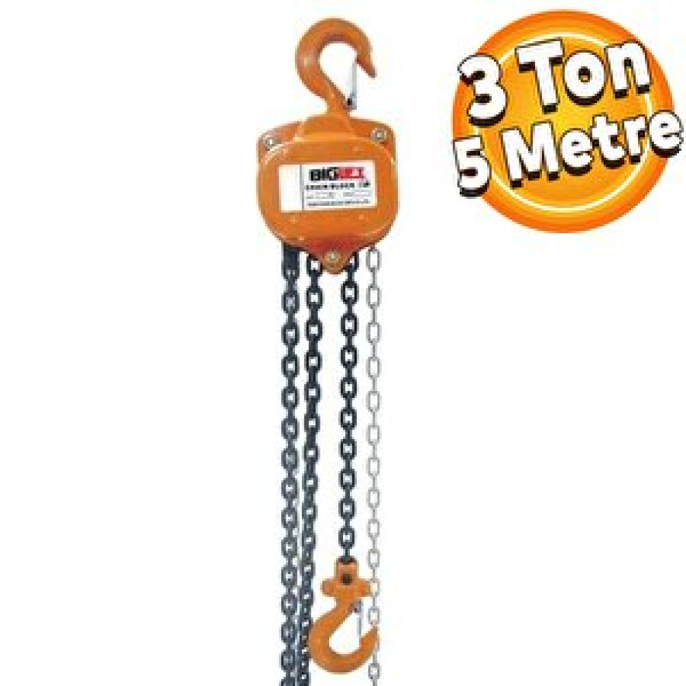 Biglift Zincirli Caraskal Vinç 3 Ton X 5 Metre Zincir Bigcar3-5 İnşaat Makineleri Fiyatı