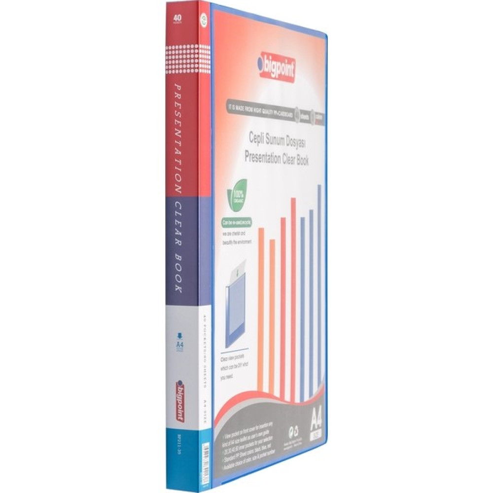Bigpoint Bp211-35 Sunum Dosyası Ceplı 40 Lı Mavı Dosya Fiyatı