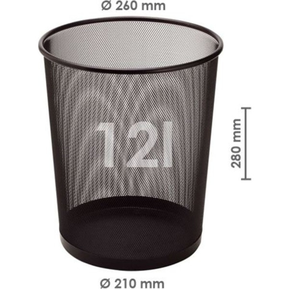 Bigpoint Bp410-95 Metal Perfore Cop Kovası Sıyah Ofis Çöp Kutusu Fiyatı