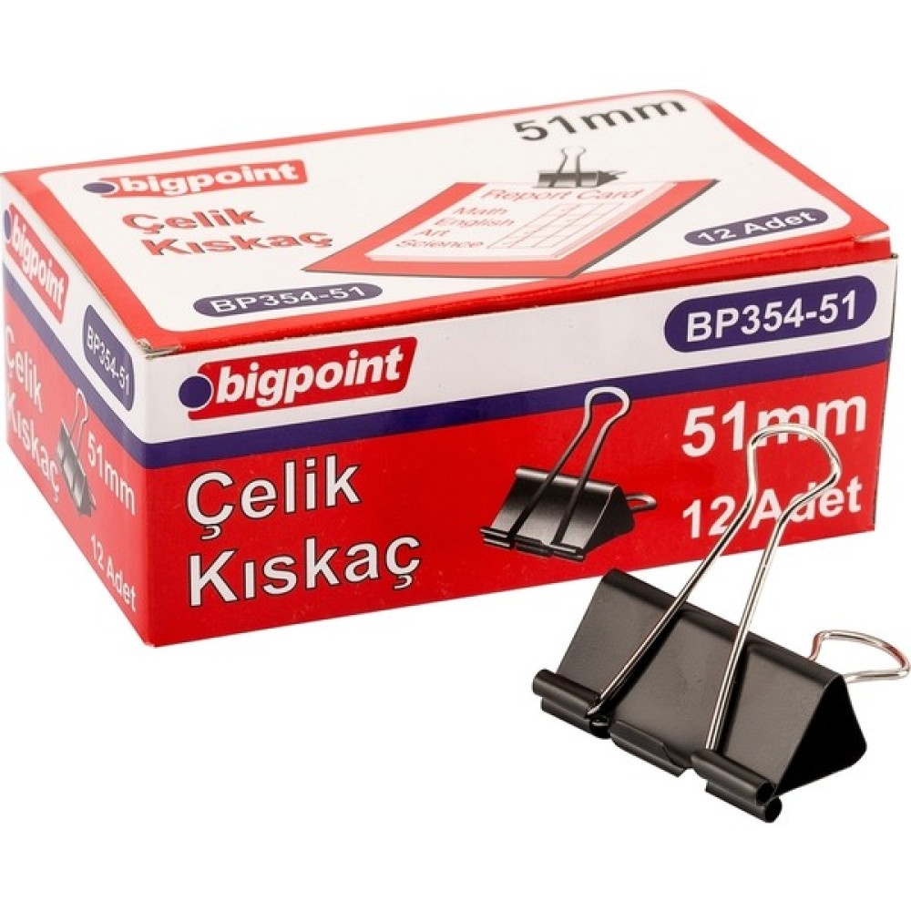 Bigpoint Çelik Kıskaç 51Mm 12'Li Kutu Kıskaç Fiyatı