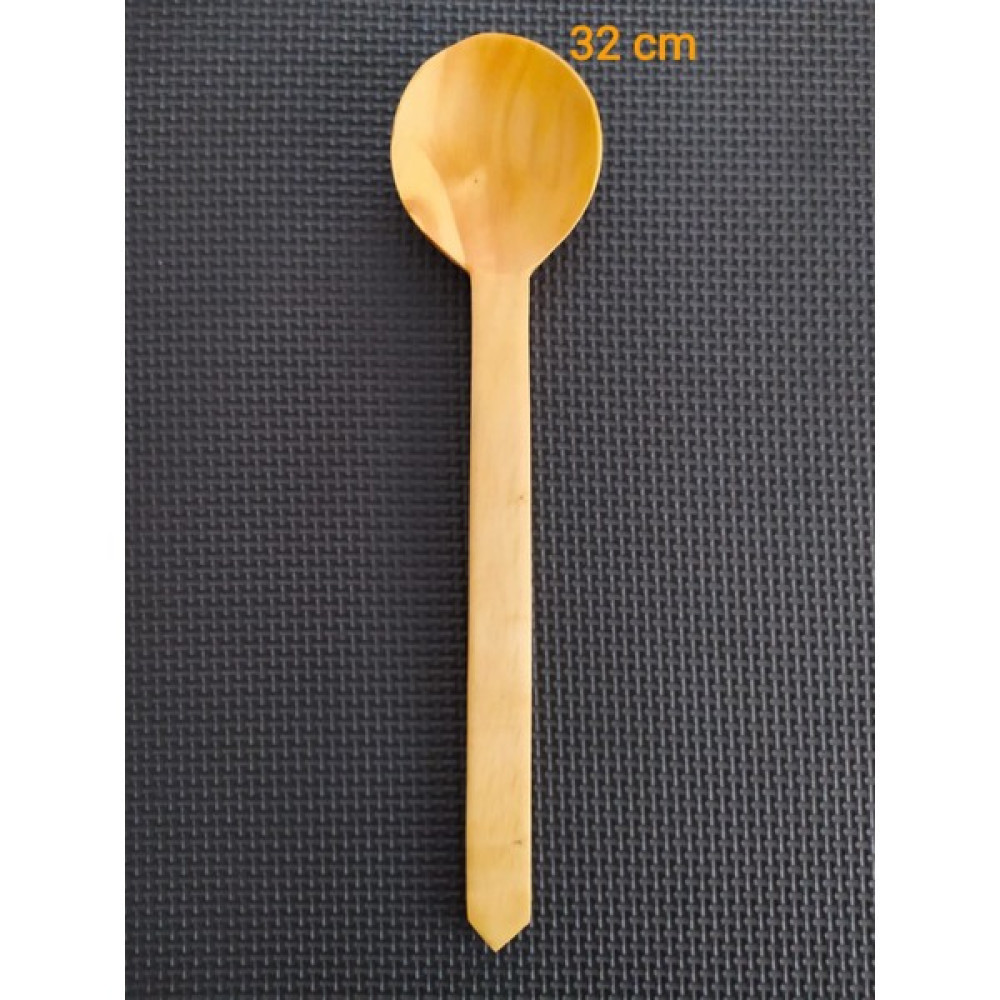 Bihoavm El Yapımı Şimşir Ağacı Ahşap Kaşık 32 cm. Çatal / Kaşık / Bıçak Takımları Fiyatı
