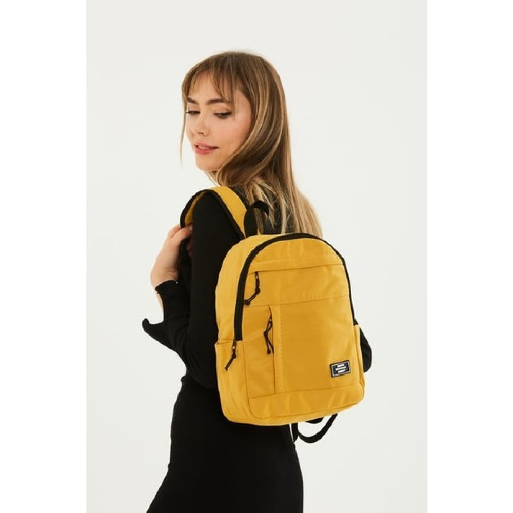 Bijuhome Soobepark 5 Bölmeli Kanvas Kumaş Unisex Okul Spor Günlük Fermuarlı Sırt Çantası Hardal Bayan Sırt Çantası Fiyatı