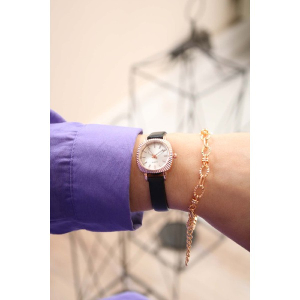 Bijuhome Soobepark Retro Kare Minimal Deri Siyah Kordon Vintage Kadın Kol Saati Rose Gold Renk Kol Saatleri Fiyatı