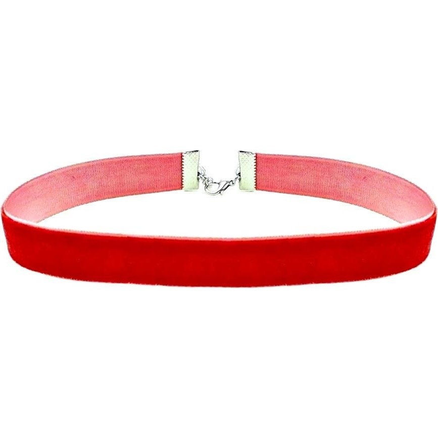 BijuStore Kırmızı Renk Kadın Kadife Choker Kolye Diğer Fiyatı