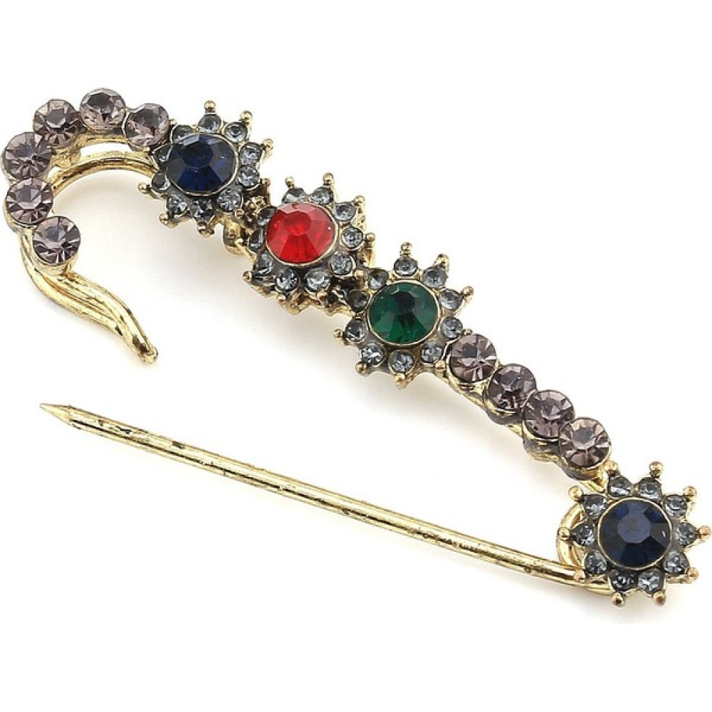Bijuteri Moda Kristal Taşlı Çengel Iğne Vintage Broş Toka, Taç & Saç Bandı Fiyatı