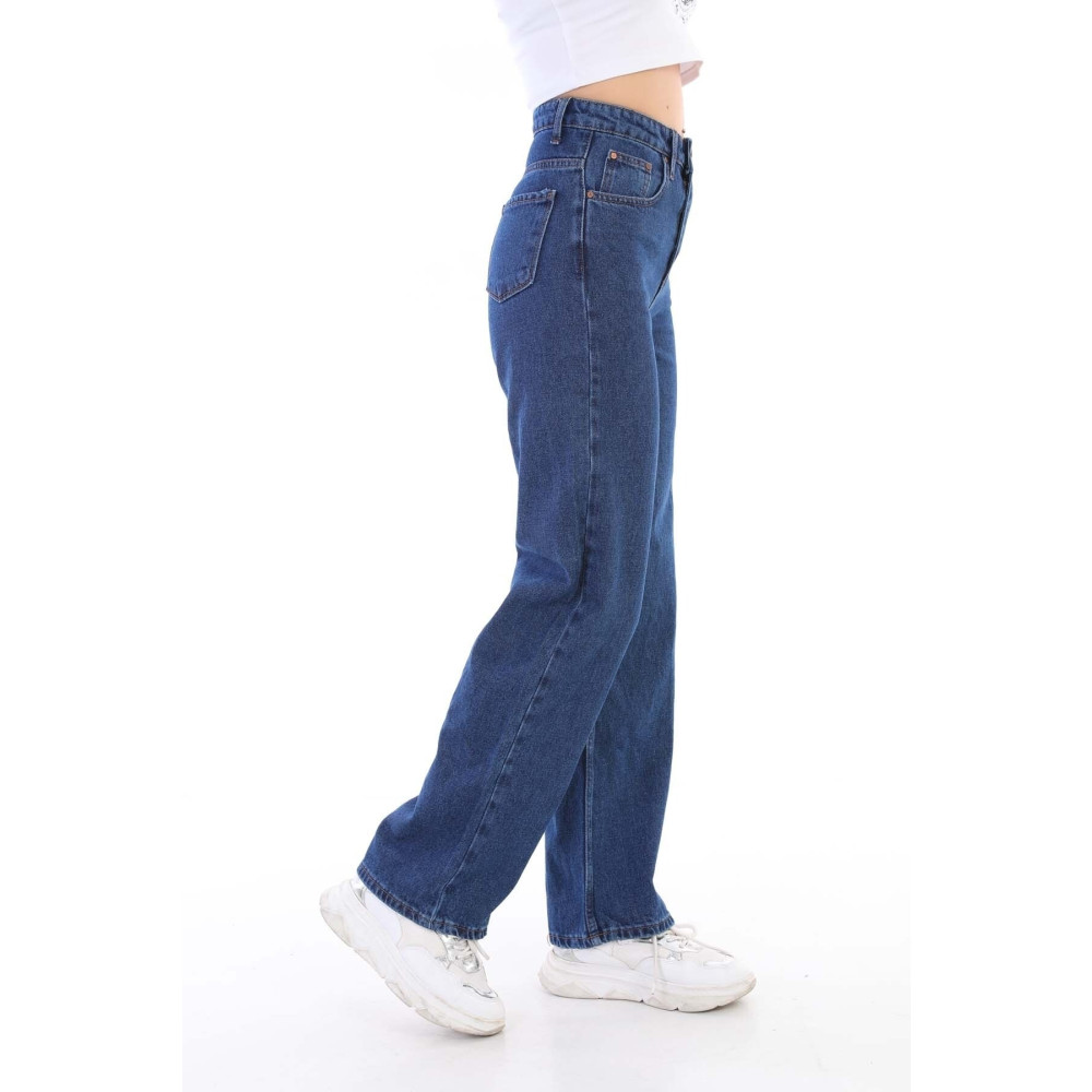 BİKELİFE Lacivert Yüksek Bel Palazzo Jean 40 Beden Bayan Jeans / Kot Pantolon Fiyatı