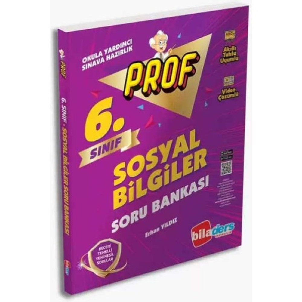 Biladers Yayıncılık 6. Sınıf Sosyal Bilgiler Soru Bankası Prof Serisi 0922 Kaynak Kitapları Fiyatı