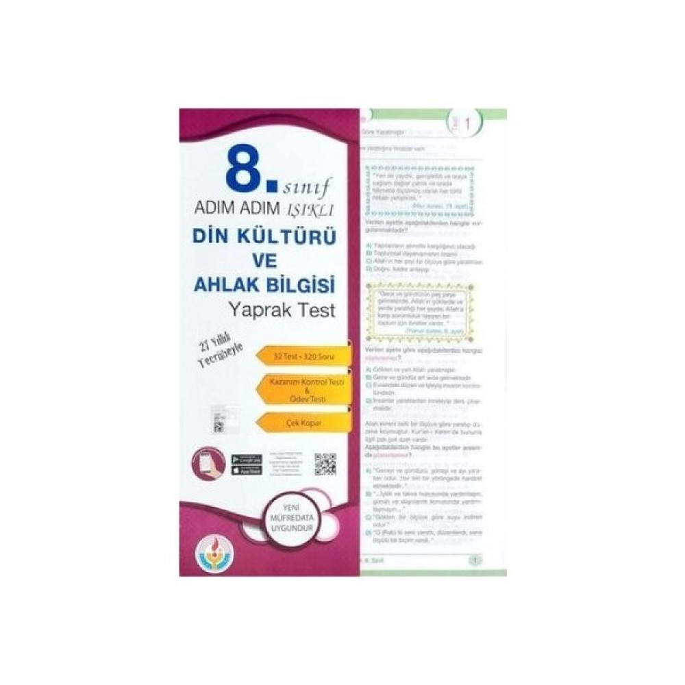 Bilal Işıklı Yayınları Din Kültürü ve Ahlak Bilgisi 8. Sınıf Yaprak Test Yaprak Testler Fiyatı