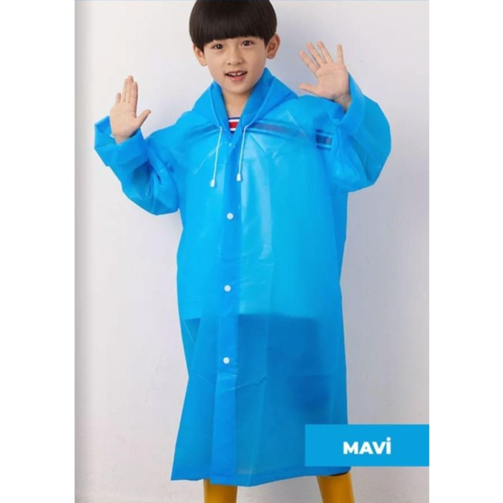 Bilenn Tekstil Yağmurluk Unisex Çocuk - Mavi Kız Çocuk Yağmurluk Fiyatı