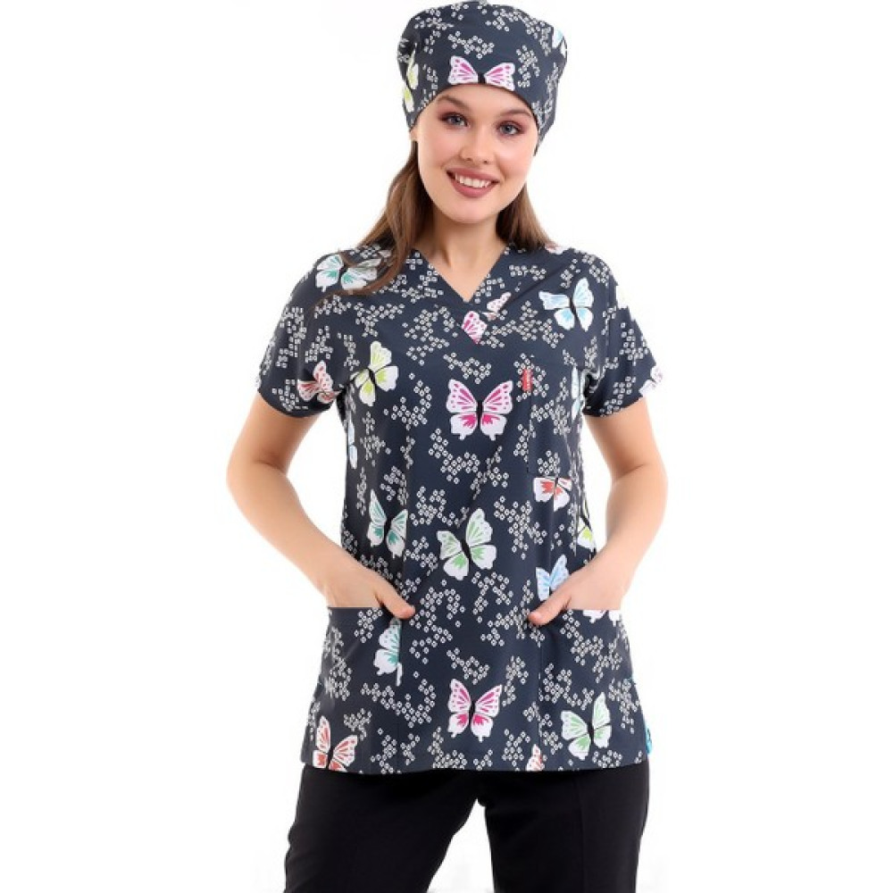 Bilenn Tekstil Yarasa Kol Dijital Unisex Desenli Üst - 6509 Füme Kelebekler - 1 L - Beyaz - Siyah Oto Boyaları Fiyatı