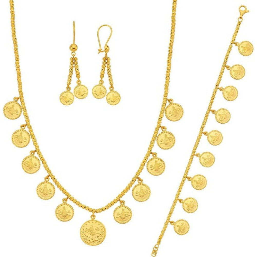 Bilezikhane 22 Ayar Turalı Dorikalı Set 35 gr Altın Kolye Fiyatı