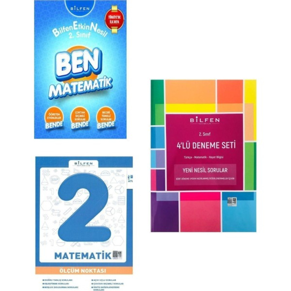 Bilfen 2 Sınıf Matematik Konu Anlatımı Ölçme Test Kitabı ve Deneme Seti Tüm Dersler Fiyatı