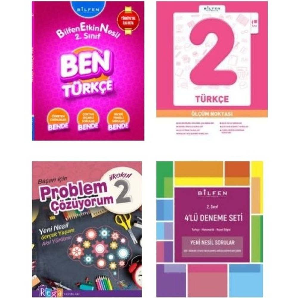 Bilfen 2. Sınıf Türkçe Konu Anlatımlı Test Kitabı Problem Çözüyorum ve Deneme Kitabı Tüm Dersler Fiyatı