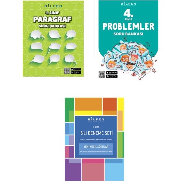 Bilfen 4.sınıf 6'lı Deneme+Problemler Sb+Paragraf Sb Seti(3 Kitap) Diğer Fiyatı