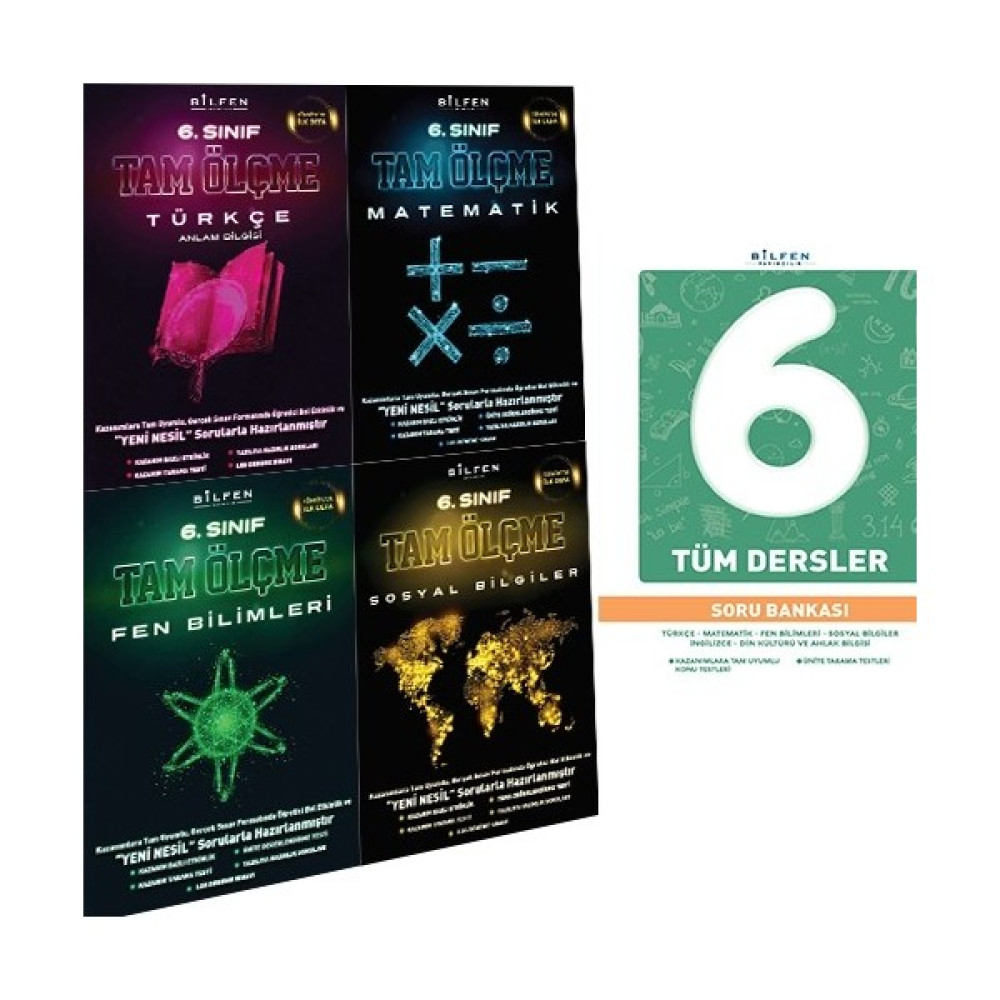 Bilfen 6. Sınıf Tam Ölçme Set & Tüm Dersler Soru Bankası Tüm Dersler Fiyatı
