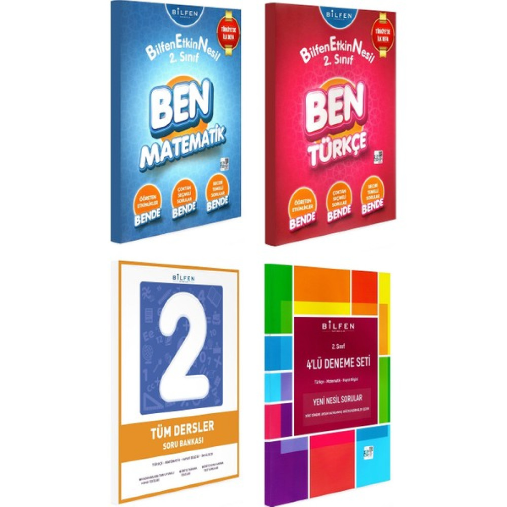 Bilfen Yayınları 2. Sınıf Ben Matematik Türkçe Etkin Nesil + Tüm Dersler + Deneme Seti 4 Kitap Tüm Dersler Fiyatı