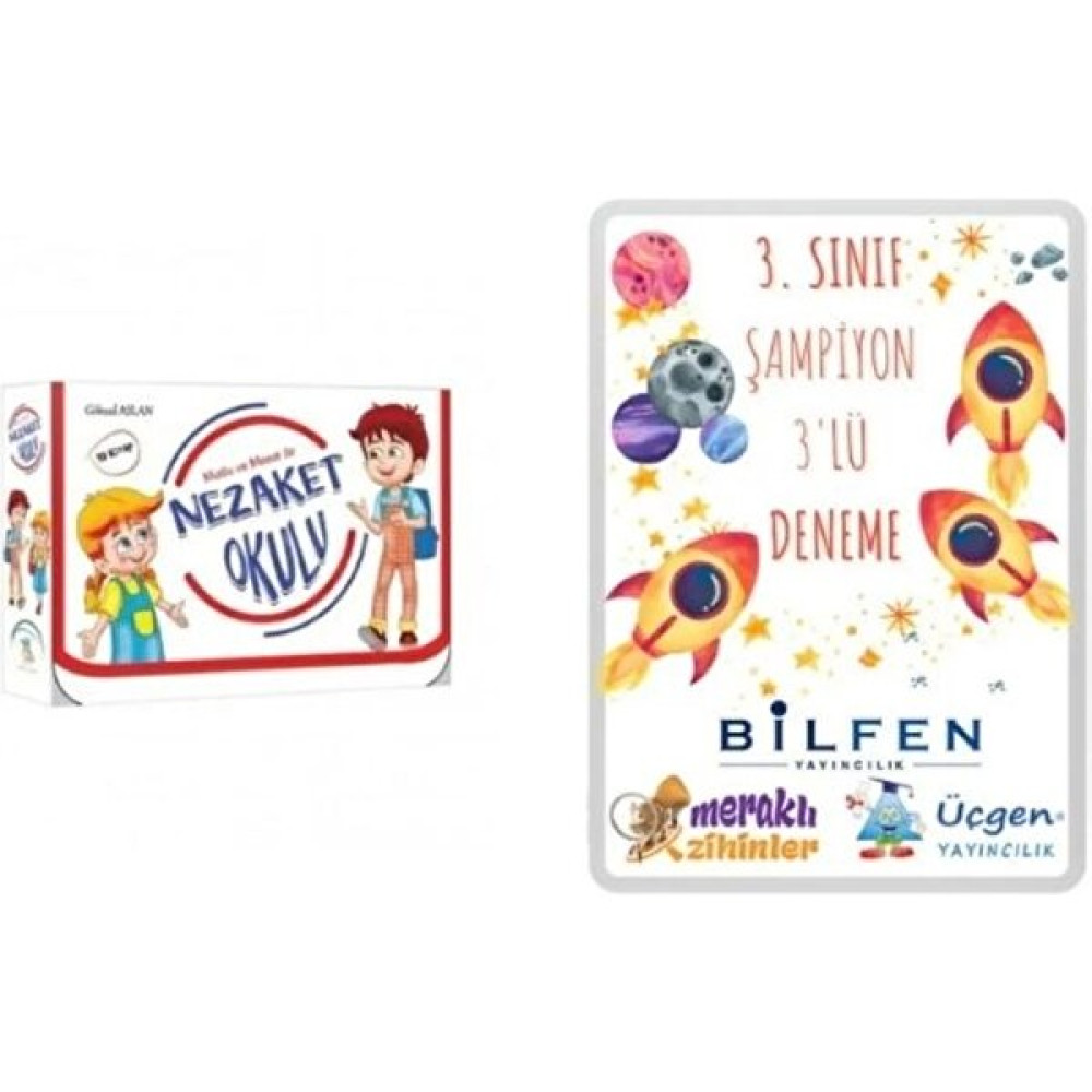 Bilfen Yayınları 5 Renk Yayınları 3. Sınıf Hikaye Seti Nezaket OKULU10KITAP Ve 3. Sınıf Şampiyon 3'lü Deneme Seti (Bilfen-Meraklı-Üçgen) Kaynak Kitapları Fiyatı
