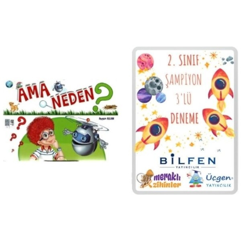 Bilfen Yayınları 5 Renk Yayınları Ama Neden 10 Kitap Aygün Aslan Ve 2. Sınıf Şampiyon 3'lü Deneme Seti(Bilfen-Meraklı-Üçgen) Kaynak Kitapları Fiyatı