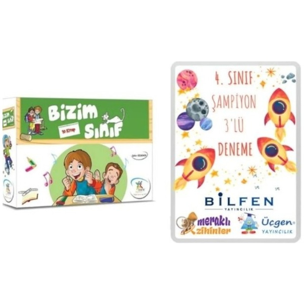 Bilfen Yayınları 5 Renk Yayınları Bizim Sınıf Hikaye Seti (4. Sınıf) Ve 4. Sınıf Şampiyon 3'lü Deneme Seti (Bilfen-Meraklı-Üçgen) Kaynak Kitapları Fiyatı