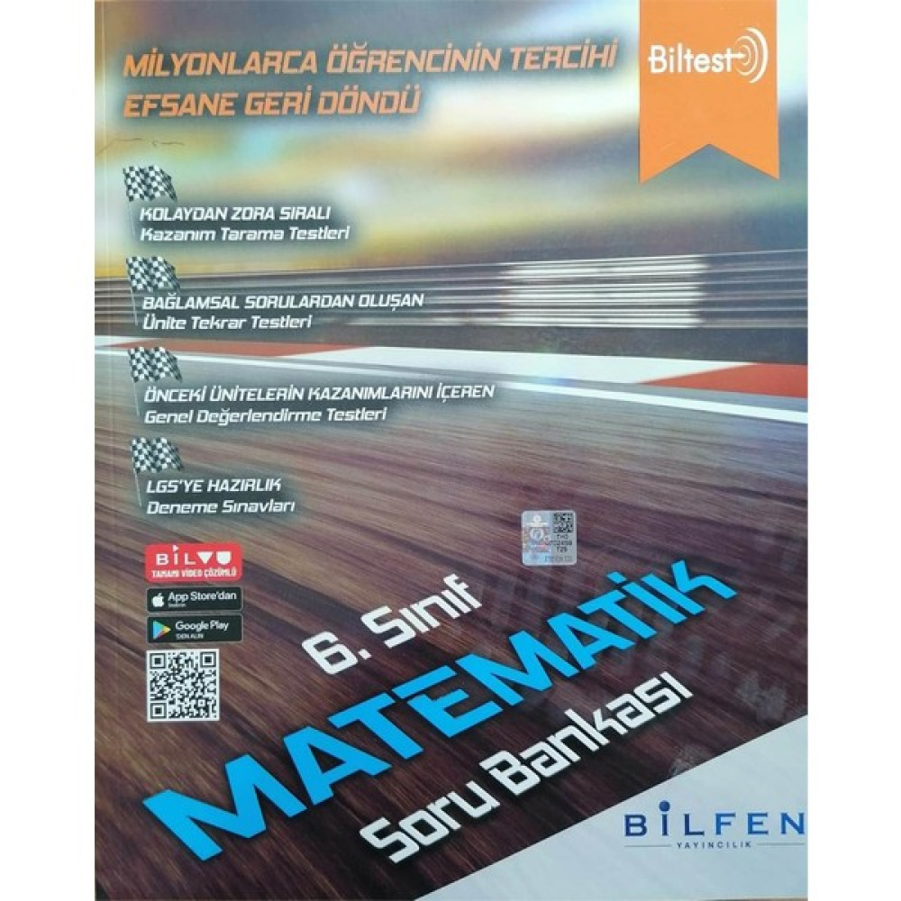 Bilfen Yayınları 6. Sınıf Biltest Matematik Soru Bankası Kaynak Kitapları Fiyatı