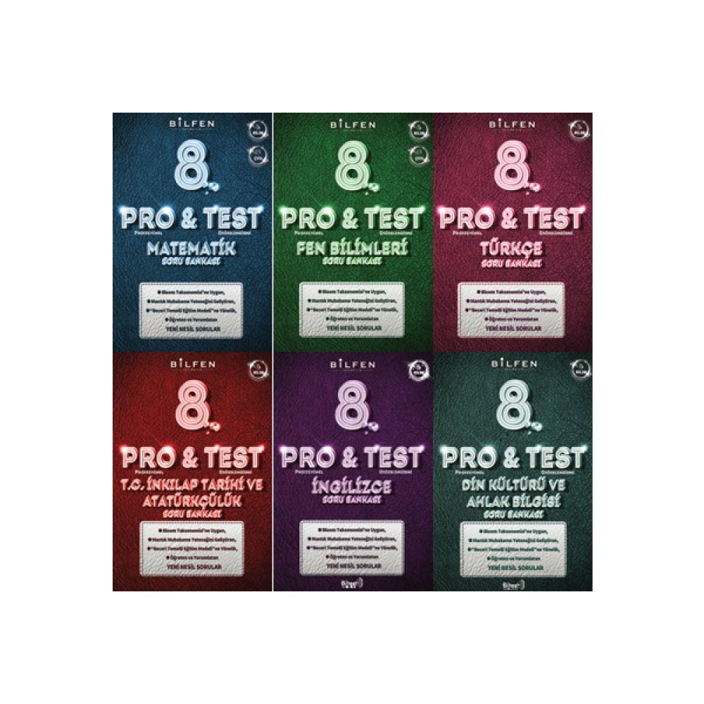 Bilfen Yayınları 8.sınıf Pro Test Soru Bankası Seti Tüm Dersler Fiyatı