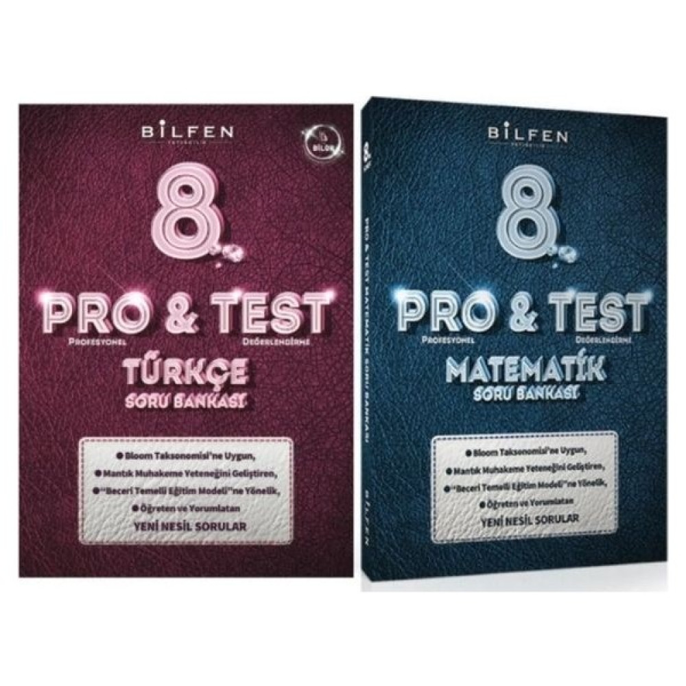 Bilfen Yayınları Bilfen 8. Sınıf LGS Pro Test Türkçe Soru Bankası+Bilfen 8 LGS Pro&test Matematik Türkçe Fiyatı