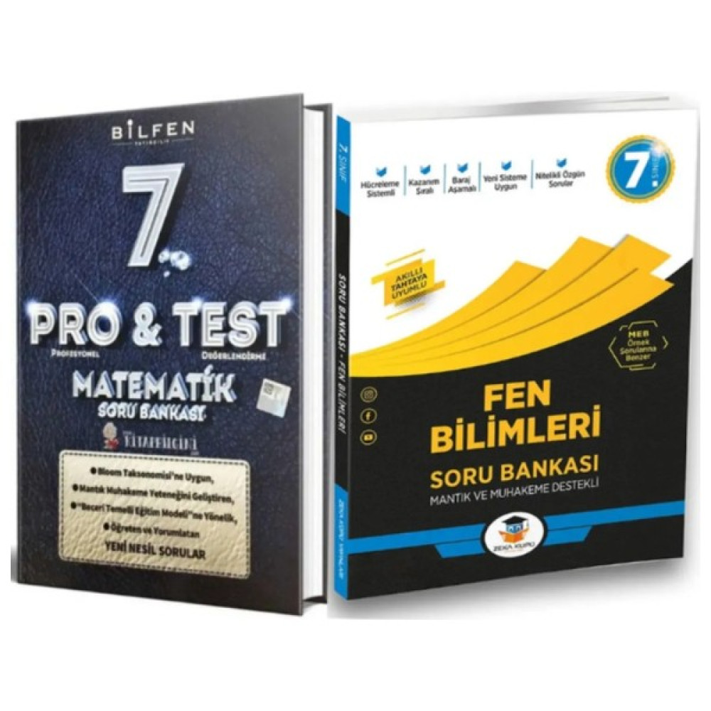 Bilfen Yayınları Bilfen Yayıncılık Bilfen 7. Sınıf Pro Test Matematik Soru Bankası + Zeka Küpü Yayınları 7 Fen Soru Bankası Matematik Fiyatı