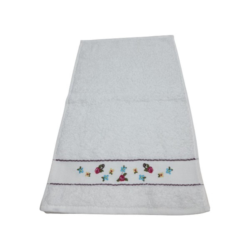 Bilgem Tekstil Havlu El Nakışlı Renkli 30 x 50 - 30 x 50 cm - Krem El / Yüz Havlusu Fiyatı