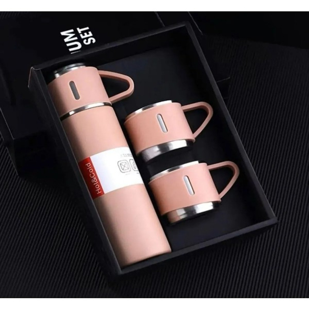 Bilger Vacuum Flask Set Üç Bardaklı Kutulu Termos Seti 500 ml Kamp Mutfağı Fiyatı